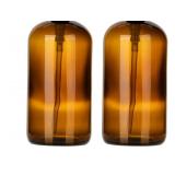 32 Ounce Glass Dispenser Bottle, Large Amber Container for Shower and Bath Shampoo Soap Conditioner Lotion - 1 Liter Shower Bottles- NO PUMP - Retail: $20