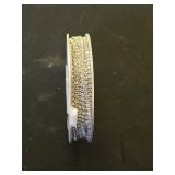 Dowarm 10 Yards 2MM Crystal Rhinestone Close Chain Trim for Sewing Crocs Shoes Clothes Cups, SS6 Claw Rhinestone Chain for Craft Jewelry Wedding Bouquet DIY Decoration, Silver - Retail: $8