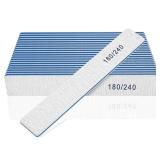 Nail File-Nail Files for Natural Nails 180240 Grit, Emery Boards Nail Files Double Sided, 12 PCS Professional Manicure Tools for Nail Tech - Retail: $7