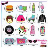 45 Pieces 1950s Cupcake Topper Rock and Roll Music Party Decorations 50s Music Soda Shop Cake Decoration for Retro 60fts Theme Party - Retail: $9