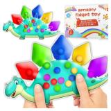 Dinosaur Color Sorting Sensory Toy for Toddler Activities Fine Motor Matching Game Roadtrip Travel Essential Autism Fidget for Preschool Classroom Christmas Stocking Stuffers Gift for Kid 3-5 Year Old