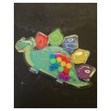 Dinosaur Color Sorting Sensory Toy for Toddler Activities Fine Motor Matching Game Roadtrip Travel Essential Autism Fidget for Preschool Classroom Christmas Stocking Stuffers Gift for Kid 3-5 Year Old