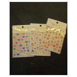 Dedyel Cute Nail Stickers 5D Embossed Cartoon Bear Nail Stickers Kawaii Animal Self-Adhesive Nail Decals for Women Girls Kids Nail Art Decoration - Retail: $8