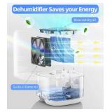 Dehumidifier,TABYIK 35 OZ Small Dehumidifiers for Room for Home, Quiet with Auto Shut Off, Dehumidifiers for Bedroom (280 sq. ft), Bathroom, RV, Closet - Retail: $44
