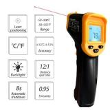 Digital Infrared Thermometer Gun for Cooking,BBQ,Pizza Oven,Ir Thermometer with Backlight,-58?~932?(-50?~500?) Handheld Non Contact Heat Laser Temperature Gun (Not for Human) - Retail: $9