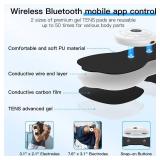 Wireless TENS and EMS Unit Back Pain Relief Massager - APP Controlled Bluetooth EMS Muscle Stimulator Machine for Back Shoulder Leg Neck Pain Relief (Black) - Retail: $37
