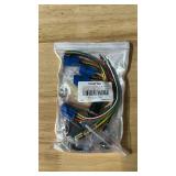 DaierTek Latching Push Button Switch 12V Pushbutton Switch Blue LED 12 Volt Push Button Switch Metal Waterproof ON Off Switch 16mm with Label -5Pack - Retail: $16