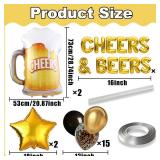 31pcs Cheers and Beers Mug Themed Party Decoration for man Cheers Balloon Gold Star Aluminum Foil Balloon Black Gold dot latex balloons for Birthday Baby Shower Happy Bday Party Supplies - Retail: $7