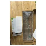 Straw Holder for Cabinet Door, 9.6in Adjustable Two-Part Large Acrylic Straws Organizer with Ultra Sticky Adhesive Strips, 2025 Reusable Straw Storage for Kitchen Cupboard - Retail: $7