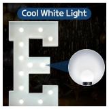 Marquee Letters 4 Feet Tall Large Light Up Letters Baby Shower Decorations Wedding Engagement Proposal White Party Decorations Marry Me Sign Big Cardboard Backdrop E - Retail: $37