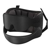 SARISUN Airplane Pillow Combo with Chin Strap, Travel Pillows for Airplanes with Sleep Eye Mask, Plane Pillow for Long Flights, Car Road Trip, 360° Headrest, Stop Bobblehead, Black - Retail: $22