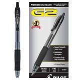 Pilot G2 Premium Gel Roller Pens 0.7, Fine Point Smooth Writing Pens Black, Pack of 12 - Retail: $11