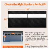 Thermal Insulated Garage Door Curtain with Clear Window, 16ft x 7ft Winter Door Cover for 2 Car Garage Heat Insulation with Thicken Polyester Fiberfill and Durable Oxford Fabric, Waterproof - Retail: 