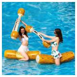 MENGDUO 2 Pcs Set Inflatable Floating Row Toys, Adult Children Pool Party Water Sports Games Log Rafts to Float Toys - Retail: $22