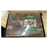 THETCHRY Walnut Wood Cutting Board for Kitchen, End Grain Chopping Board with Juice Groove, Heavy Duty Checkered Board for Cheese and Vegetables, Non-slip Feet 16.5 x 11.6in x 0.8in - Retail: $37