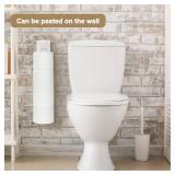 Mivvosakuki 2Pcs Over The Tank Toilet Paper Holder for 4 Roll Tissue?Bathroom Toilet Paper Roll Storage Holder Wall Mount Brushed Nickel,Metal Hanging Toilet Paper Holder Dispenser,Organizer - Retail: