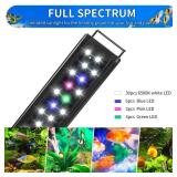 AQUANEAT LED Aquarium Light Full Spectrum for 18 Inch to 24 Inch Fish Tank Light Fresh Water - Retail: $17
