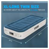 VOSSER Twin Air Mattress with Built-in Pump,Fast and Easy InflationDeflation Inflatable Mattress, Foldable Blow Up Mattress with Storage Bag, Inflatable Bed for Home, Camping and Guests - Retail: $65