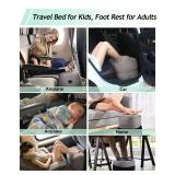 JefDiee Inflatable Travel Foot Rest Pillow,Kids Airplane Bed,Adjustable 3 Layers Height Leg Rest Pillow,Adults Travel Essentials Great for Airplane,Office,Home,Trains,Cars - Retail: $44
