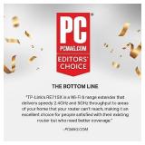 TP-Link AX3000 WiFi 6 Range Extender | PCMag Editorfts Choice | Dual-Band Wireless Repeater wEthernet Port | Up to 2400 Sq. Ft., 64 Devices | Internet Signal Booster | APP Setup | EasyMesh (RE715X) - 