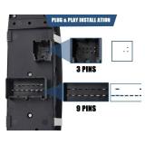 ZLC-ZAMXY 3+9 PINS.Driver Side Power Window Switch Fits for 2013-2015 Ram 1500 2500 3500 45005500,2013-2015 Ram CV, 12-16 Dodge Grand Caravan, 12-15 Chrysler Town and Country|Replace OE #68110866AB - 