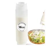 Restaurantware 16oz. FIFO Inverted Plastic Squeeze Bottle with Refill and Dispensing Lids - First In First Out - Perfect for Restaurants Catering and Food Trucks - 1ct box - Retail: $8