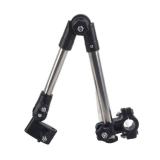 Umbrella Mount Stand, Angle Adjustable Umbrella Stretch Mount Stand Holder Baby Stroller Pram Bicycle Chair for Handlebars with Diameter of 20-25mm (Black) - Retail: $13