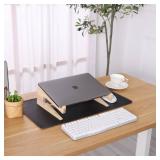 Wood Laptop Stand,Universal Computer Stands for Desk,Vertical Laptop Holder for MacBook Pro, Wooden Laptop Riser for MacBook Air, Dell, HP, Lenovo Compatible with 13.3 to 17.3 Inches All Laptops - Ret