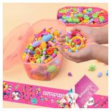 BIRANCO. Pop Beads, Jewelry Making Kit - Arts and Crafts for Girls 3-7 Years Old, Snap Beads Toys - Necklace, Bracelet, Ring Creative DIY Set - 520 pcs - Retail: $42