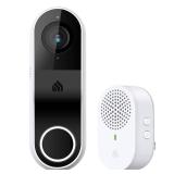 Kasa Smart Video Doorbell Camera Hardwired wChime, 2K Resolution, Always-on Power, Night Vision, 2-Way Audio, Real-Time Notification, Cloud and SD Card Storage, Works wAlexa and Google Home (KD110) - 