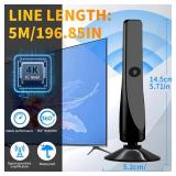 TV Antenna,for Long Range Reception,All Smart HD Digital Antennas with Amplifier Signal Booster for Local Channels Supports 4K 1080p,with High Performance Coax Cable - Retail: $25