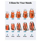 HEETA Dry Bag Waterproof for Women Men, Roll Top Lightweight Dry Storage Bag Backpack with Phone Case for Travel Swimming Boating Kayaking Paddle Board Camping Beach Accessories (Orange, 10L) - Retail