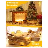 4 Pack 60LED Battery Operated Fairy Lights with Remote, 8 Modes LED String Lights with Timer, Dimmable, Memory Function, Waterproof Twinkle Fairy Lights for Outdoor Indoor Christmas Decor(Warm White) 