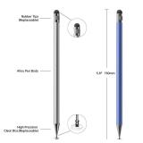 Stylus (5 Pcs), 2-in-1 Stylus Pen for Touch Screen, High Precision and Sensitivity, Suitable for iPhoneipadAndroid Tablets, Compatible with All Touch Screens (BlackWhiteBlueRose GoldSilver) - Retail: 