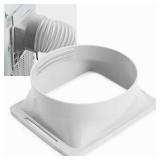 5.9 Inch Portable Air Conditioner Exhaust Hose Coupler, Square to Round Coupler, Window Adapter Mobile Air Conditioner Accessories Not Universal, Check Compatibility(Square) - Retail: $8,743