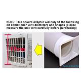 5.9 Inch Portable Air Conditioner Exhaust Hose Coupler, Square to Round Coupler, Window Adapter Mobile Air Conditioner Accessories Not Universal, Check Compatibility(Square) - Retail: $8,743