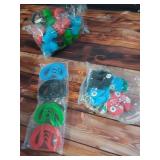 Aoriher 60 Pieces Video Game Party Favors Gifts Set Includes 20 Video Game Bracelets Wristbands 24 Stampers and 16 Handle Keychains for Party Supplies(Classic Style) - Retail: $17