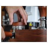KNODOS 54mm Espresso Distribution Tool Stainless Steel Adjustable Rosewood Coffee Distributor Compatible with Breville Espresso Machine Accessories - Retail: $40