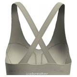 icebreaker Womens Merino Blend 125 Cool-Lite Sprite Racerback Bra - Ashen - X-Small - Retail: $48