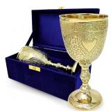 Veteris Brass Wine Goblet - Retail: $45