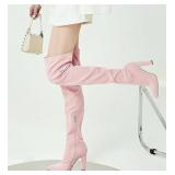 Thigh High Boots In Pink