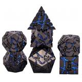 Maywin Cracked Obsidian DnD Dice Set (7 total) -