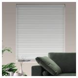 Retails for $171! Zebra Blinds for Windows Dual Layer Light Filtering Privacy Free-Stop Sheer Shades Light Control for Indoor Windows Zebra Shades for Living Room(54 W X 72 H, White)
