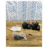 Cornerstone Black Nylon Polymer Medium Size Multi Adjustable Hinges | Fasteners Included | 2 Hinges Included | CH200F-SD-BK