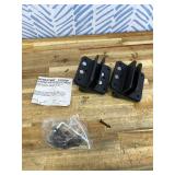 Cornerstone Black Nylon Polymer Medium Size Multi Adjustable Hinges | Fasteners Included | 2 Hinges Included | CH200F-SD-BK