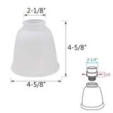 4-5/8 in. Frosted Bell Ceiling Fan Replacement Glass Shade (4-Pack)