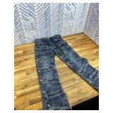 Boys Eli Blue Wash Flare Frayed Jean