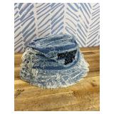 Girls Abbie Blue Distressed Bucket Hat