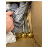 Retails for $190! KCO Lighting Modern Gold Sputnik Chandelier 12-Light Milk Glass Globe Pendant Light Fixture Mid Century Starburst Chandelier Contemporary Dining Lights Ceiling Hanging Lamp (12-Light