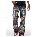 Arvid Dark Grey Baggy Fit Jean Size 14